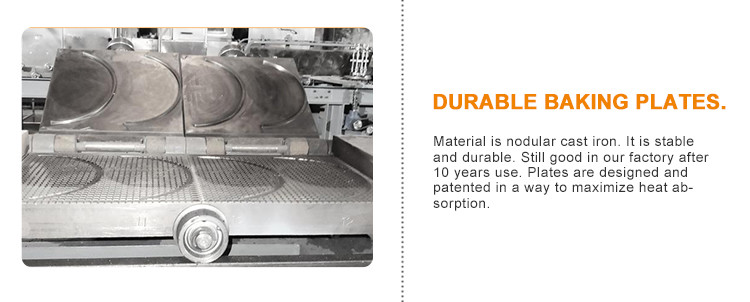 Commercial Sugar Cone Production Line Waffle Baking Rolled Sugar Biscuit Cone Machine
