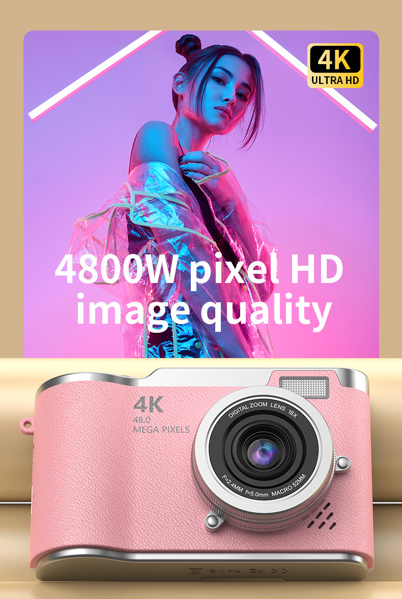 CCD Camera Upgrade Digital Video Camera 50MP Full HD 1080P Compact Camera For Students