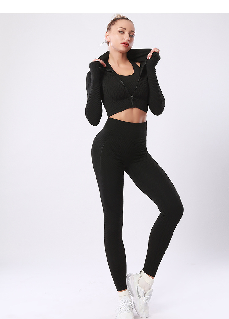 Camo print leggings high-waist cropped tee gray sports set