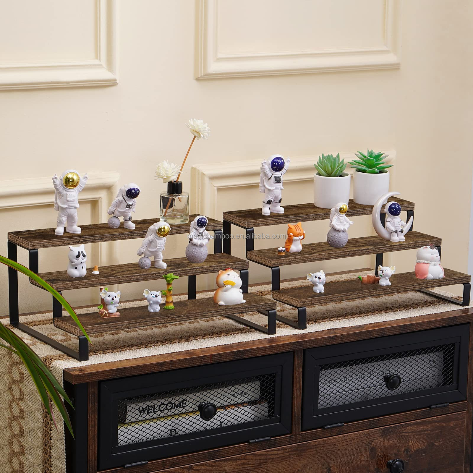 Three-layer Spice Rack Storage Holder for Modern Kitchen Pantry Cupboard Organizer