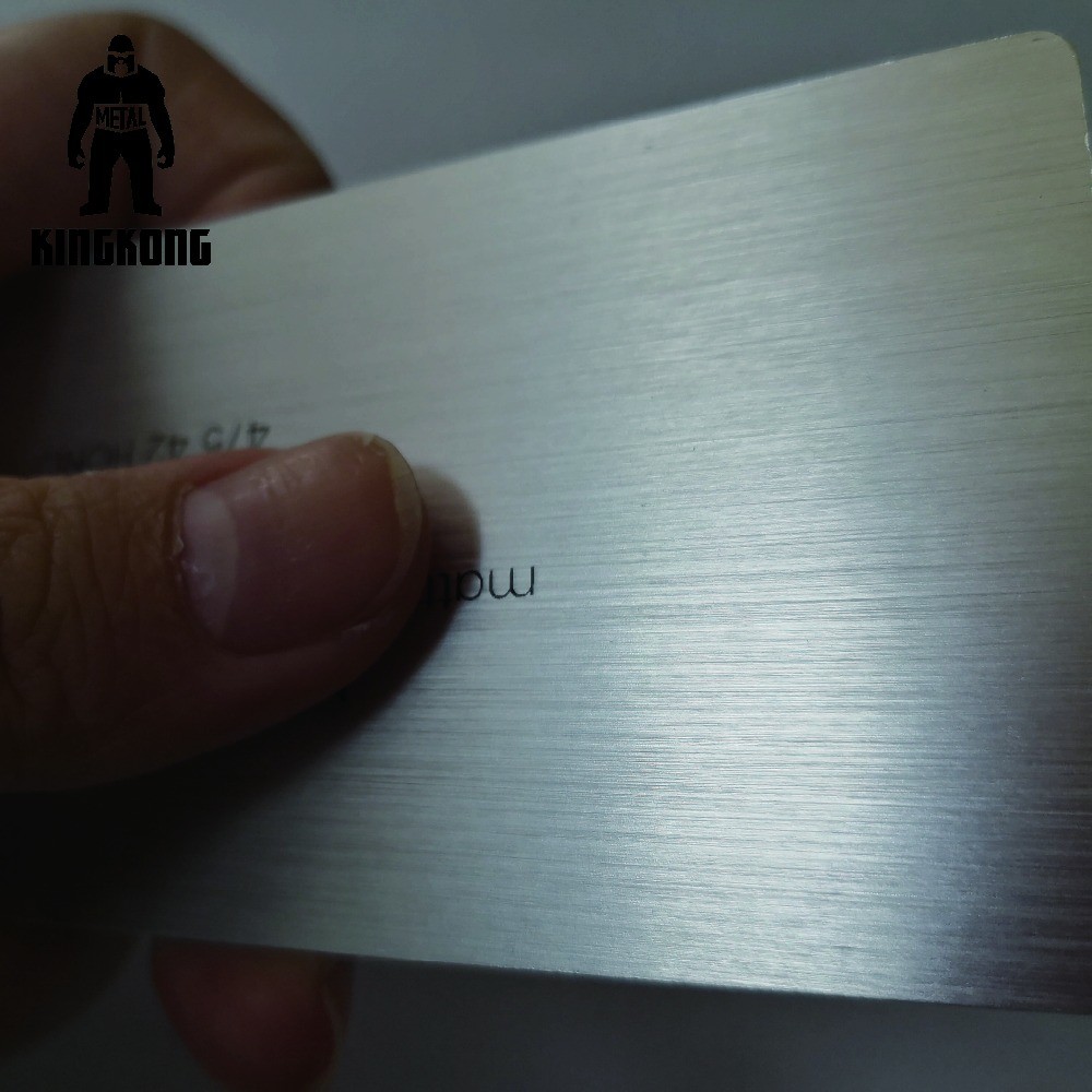 Makeup Artist Laser Cut Custom Metal Membership Cards Printable Silver Color