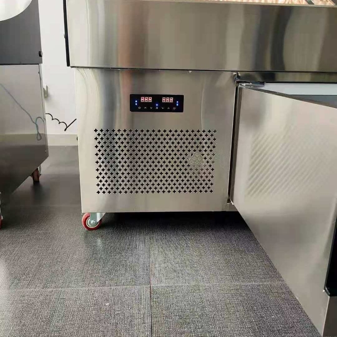 Ladder ice table seafood barbecue display commercial order fruit fishing preservation cabinet 4