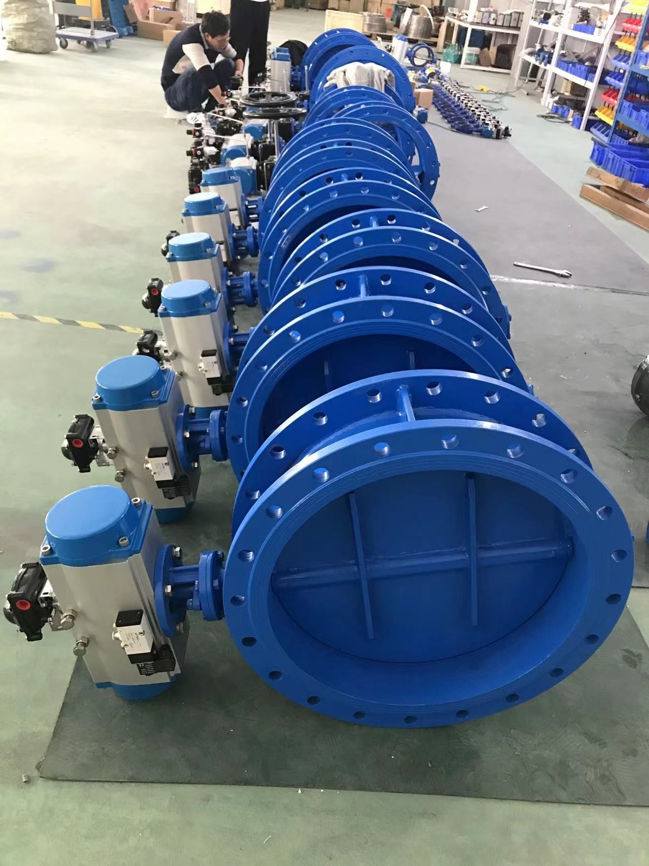 Pneumatic Butterfly Dampers Round High Temperature Industrial Butterfly Dampers