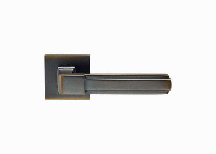 Amertop Brass Door Lock Set Grey Interiror Bedroom Bathroom Dummy Door Handle OEM / ODM