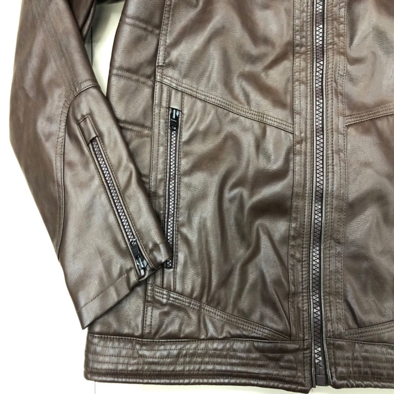 Mens Washing Leather Jacket One Color As Picture Good Design High Quality