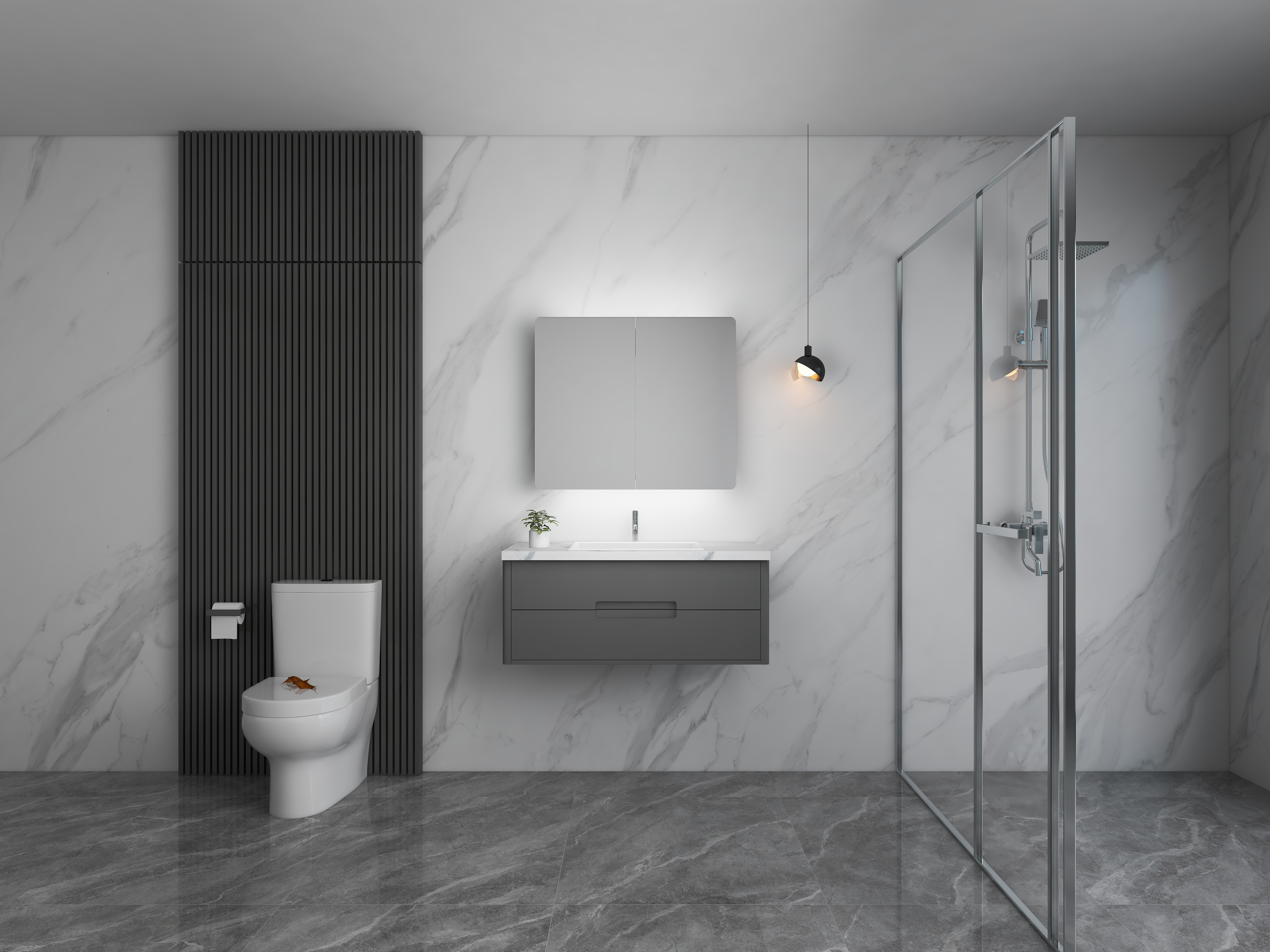 Hotel Custom Illuminated Bathroom Mirrors Safety Wall Mount Moisture Resistant