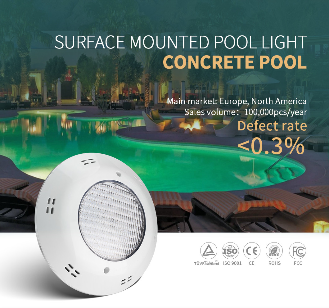 IP68 AC12V VDE Led Swimming Pool Light 18W Synchronous Control