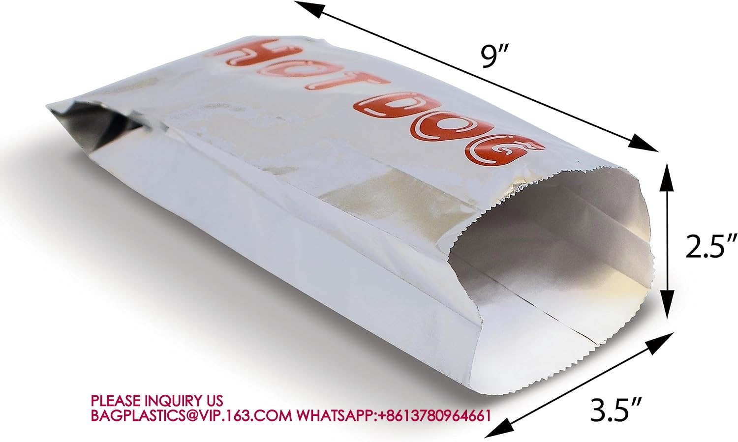 Foil Hot Dog Wrapper, Insulated Grease Resistant Hot Bag Sleeves, Foil Paper Hot Dog Bag