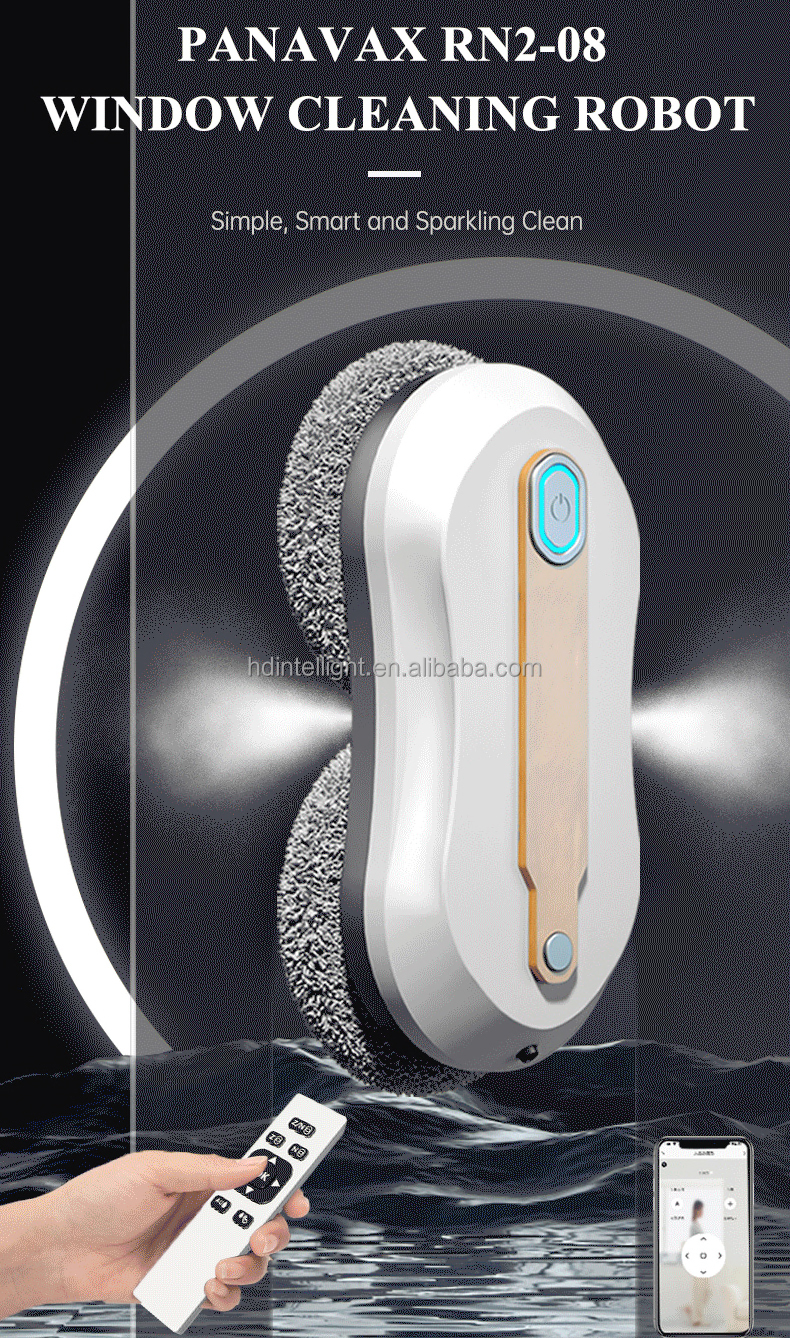 4hrs Charging Window Cleaning Robot Remote Control App Automatic Mirror Cleaner
