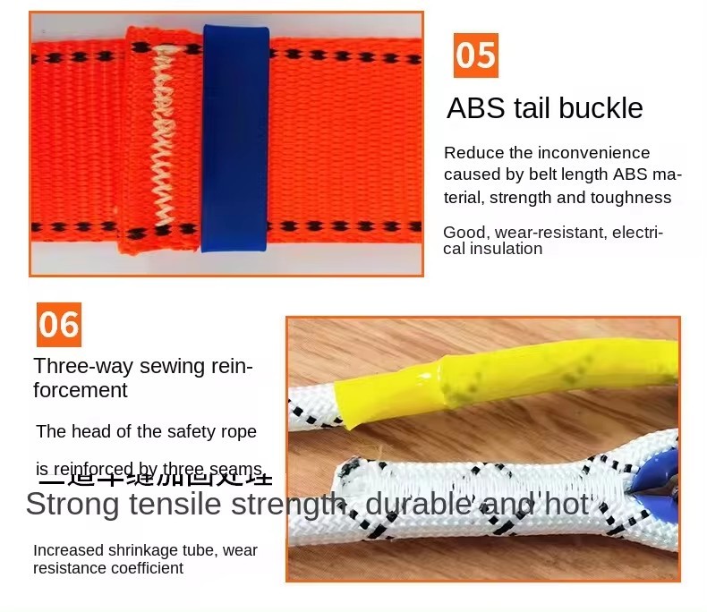 Full Protection Body Five Point Super Safety Belt Anti Fall Device High Altitude Safety Fire Rope Personal Protective