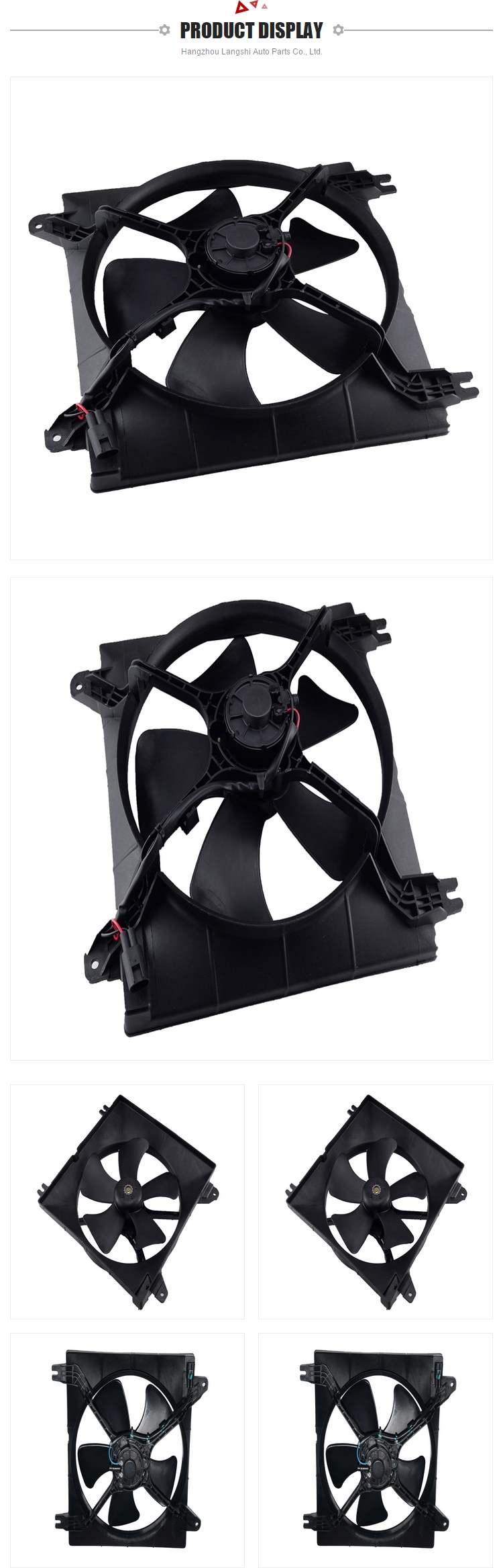Optra Thailand Car Radiator Water Tank Electronic Radiator Cooling Fan Assembly Buick