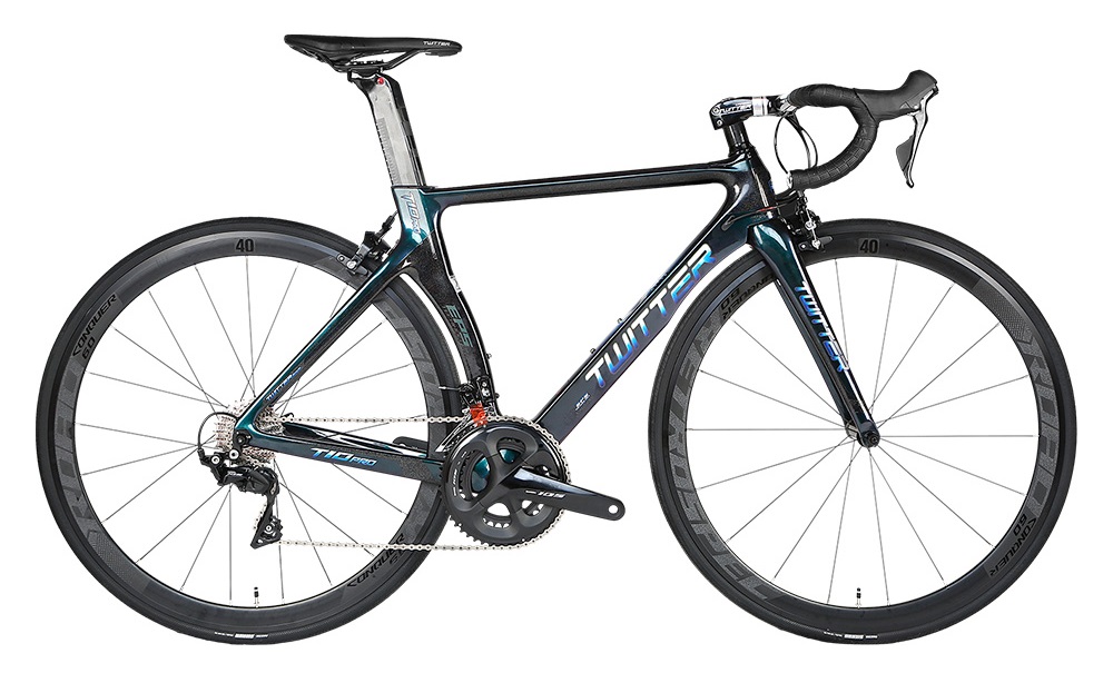 Alloy Wheel Carbon Fiber Road Bicycle 700C 22 Speed Holographic Colour 8.2KG