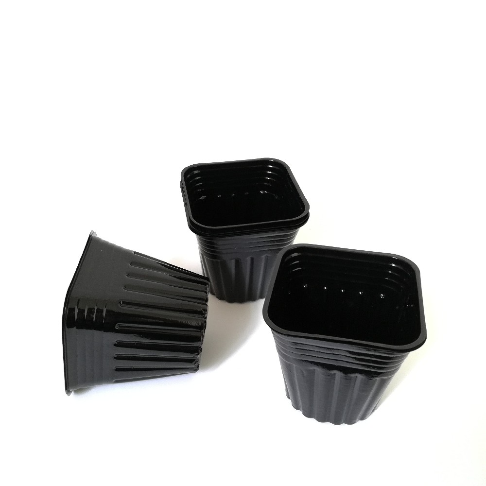Aeration root pot mall holes in the form of cones throughout the sides of the container