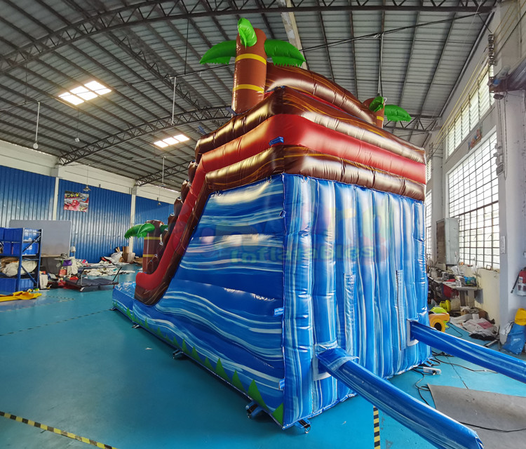 Colorful 18OZ PVC Outdoor Inflatable Water Slides For Public