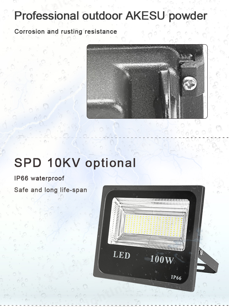 Waterproof Outdooor LED Flood Light SMD Aluminum High Output Rechargeable