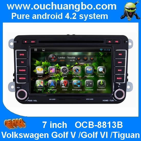 Ouchuangbo Car Stereo DVD Player for Volkswagen Golf V /Golf VI /Tiguan Android 4.2 GPS Navi 3G Wifi Radio OCB-8813B