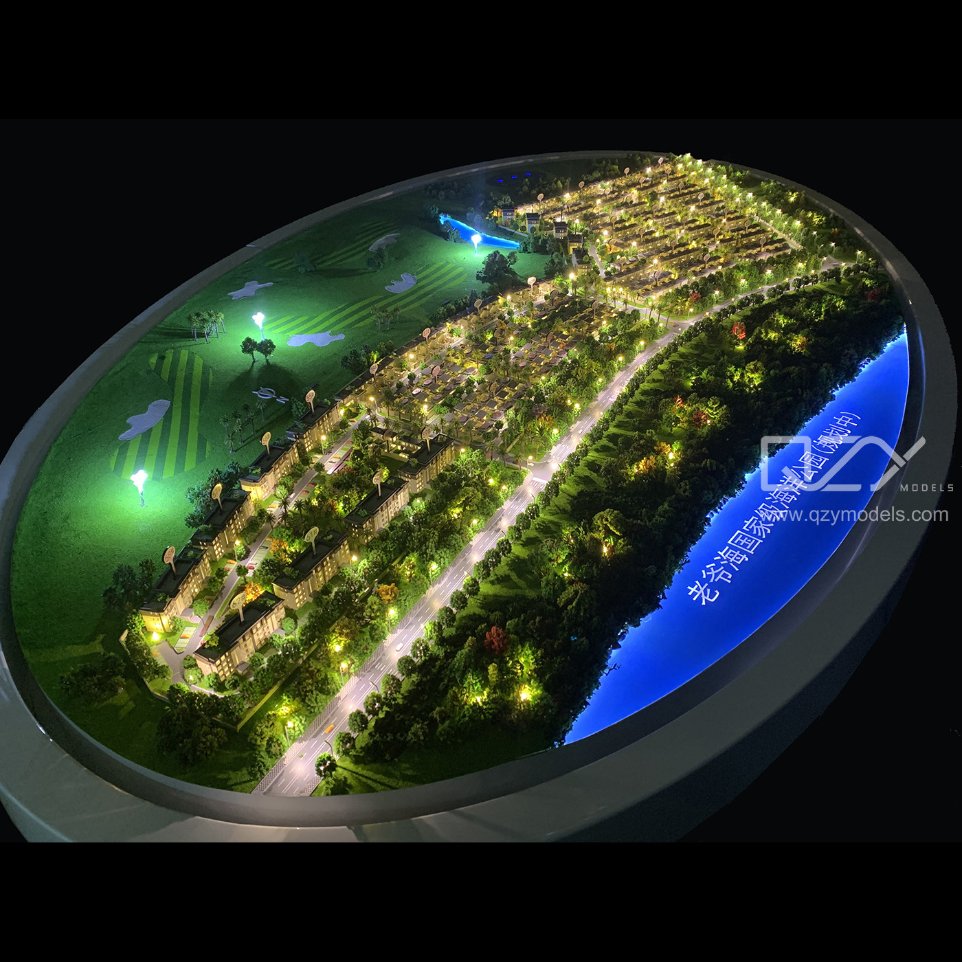 1/450 Landscape Architecture Model Making Villa Community Elliptical base