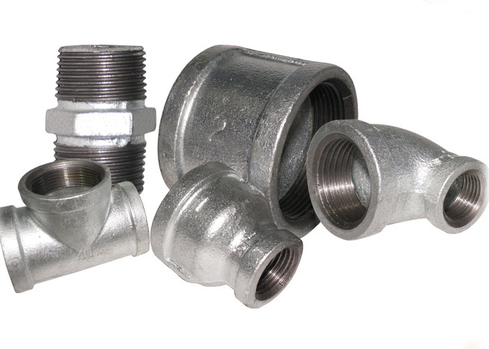 White Color Malleable Iron Pipe Fittings Metal Pipe Coupling Female Connection
