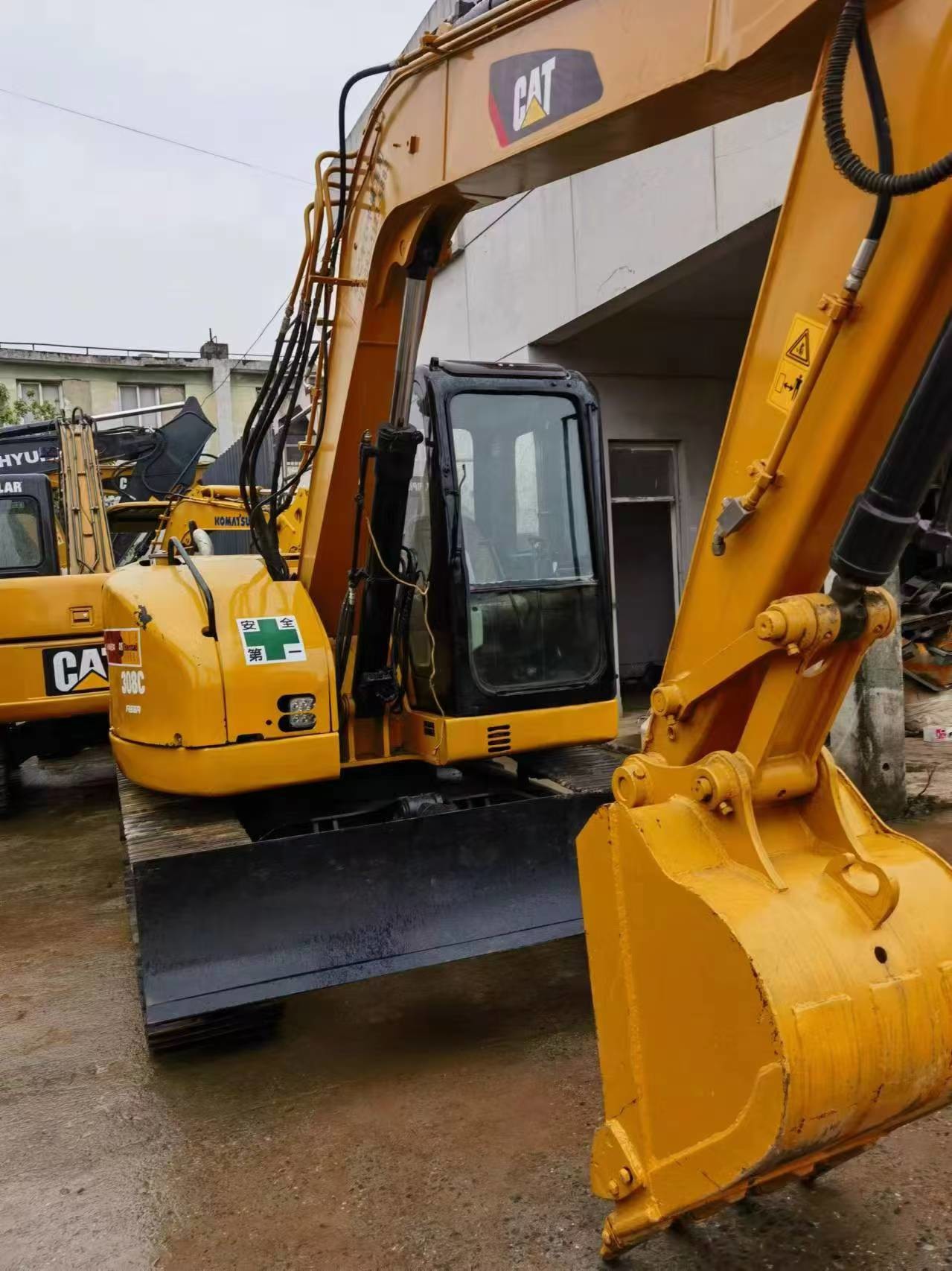 8Ton Used Cat 308C Blade Backhoe Excavators 0.35m3 Equipment Digger