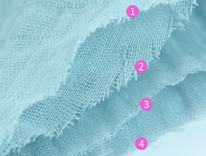 Safe Crinkle Gauze Fabric By The Yard Baby Cotton Gauze Blankets 175X135 210GSM