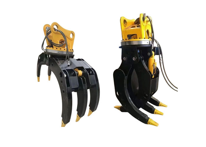 Excavator 10 ton-35 ton Hydraulic Grapple For Grabbing Stone Log