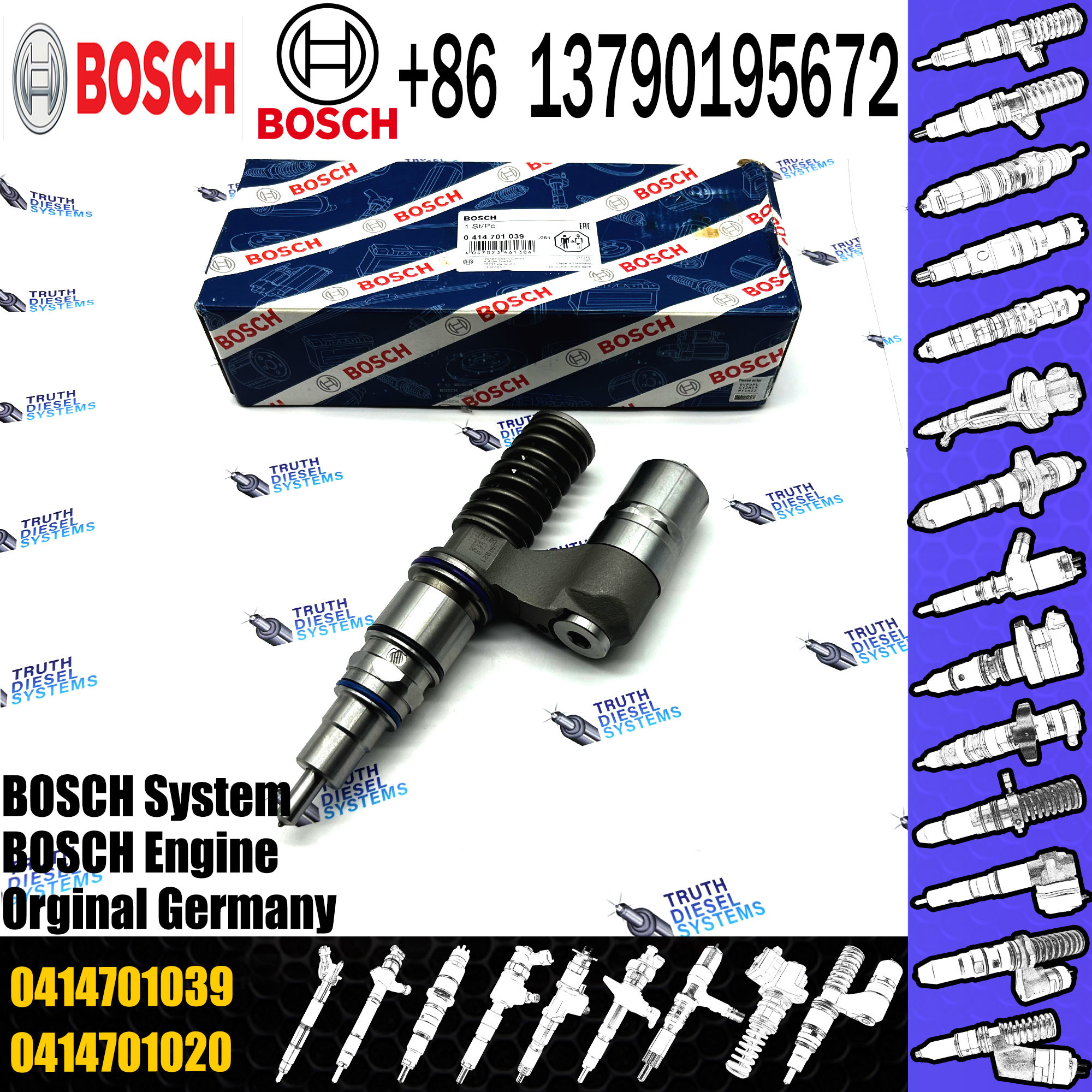 Fuel Injector 0414701038 0414701039 0414701063 For SCANIA Injector R500 1548472 1766553 1539350