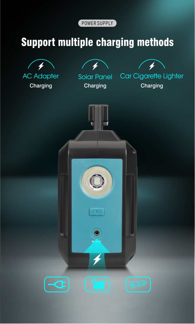 Home Fast Charging Portable Power Station 40ah 150W Mini Solar System Generator
