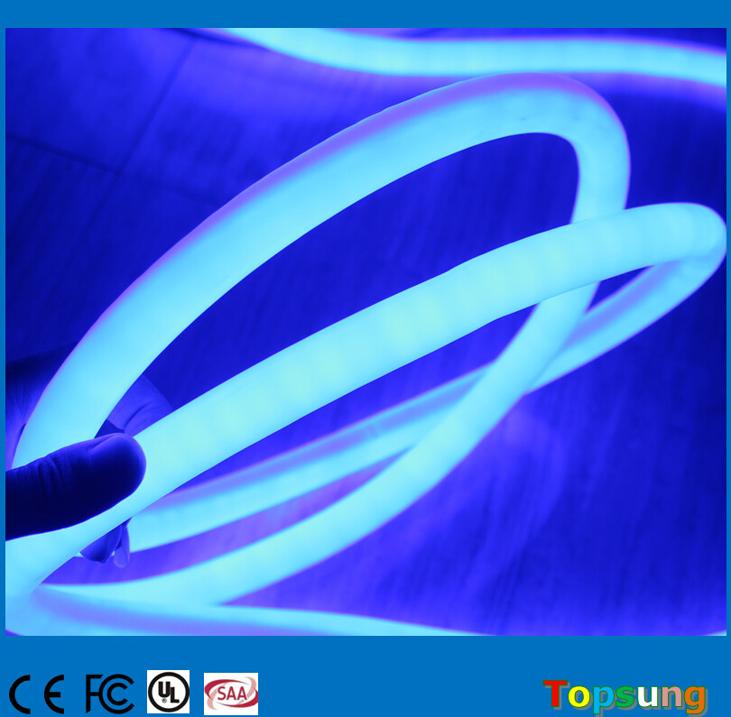 blue color mini round neon flex 360 degree emitting 12V SMD2835 rope light