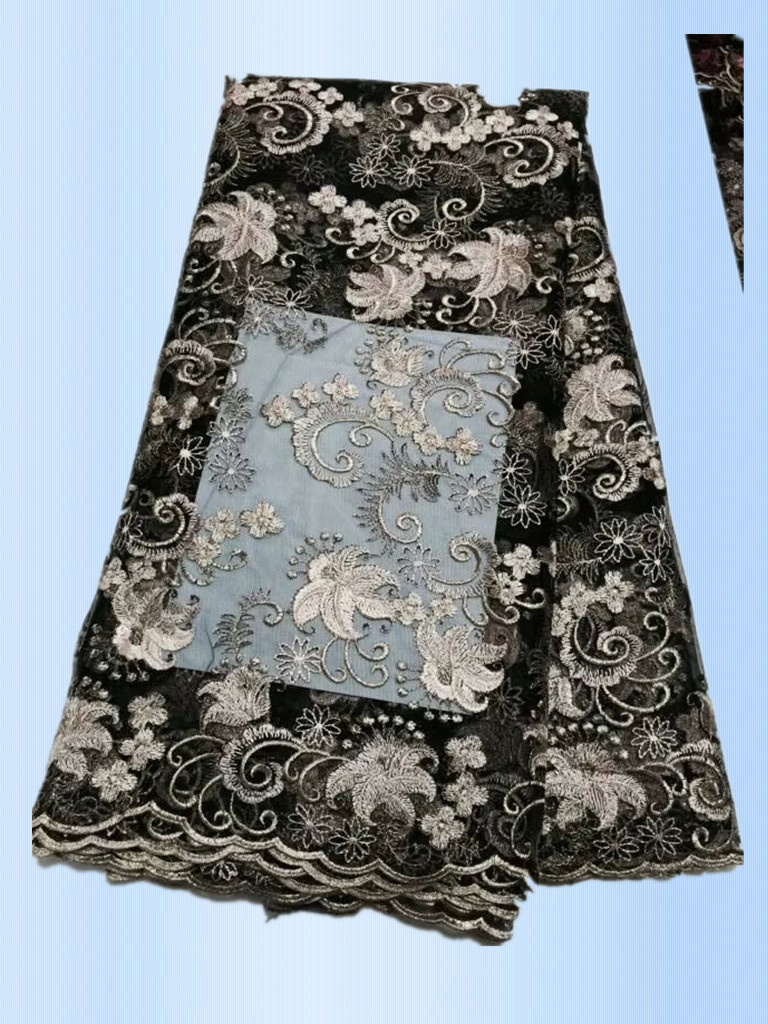 African Lace Fabric 2017 High Quality Lace Tulle Styles Embroidery Laces for Wholesale with different color