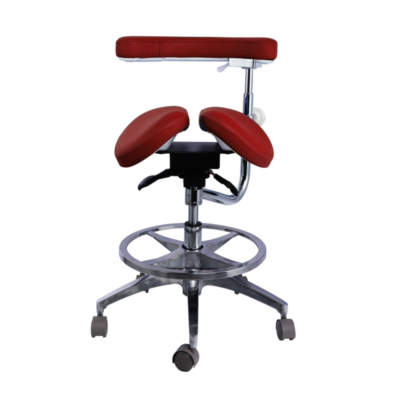 Luxury Design Dental Ajustable Assistant Chairs Micro Fiber Leather Dentist Saddle Stool