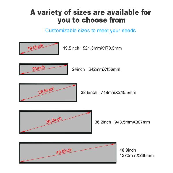 28.6inch Shelves Stretched bar Display Lcd Advertising Screen for Supermarket Shopping Mall