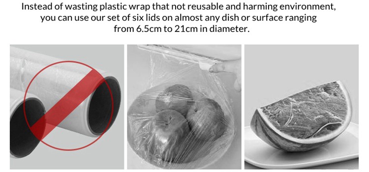 Flexible Food Grade Silicone Stretch Lids , Silicone Microwave Cover For Bowl