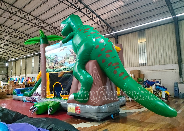 Dinosaurs Happy Hop Bouncy Castle Slide T-Rex Bounce House Inflatable Jumping Castles