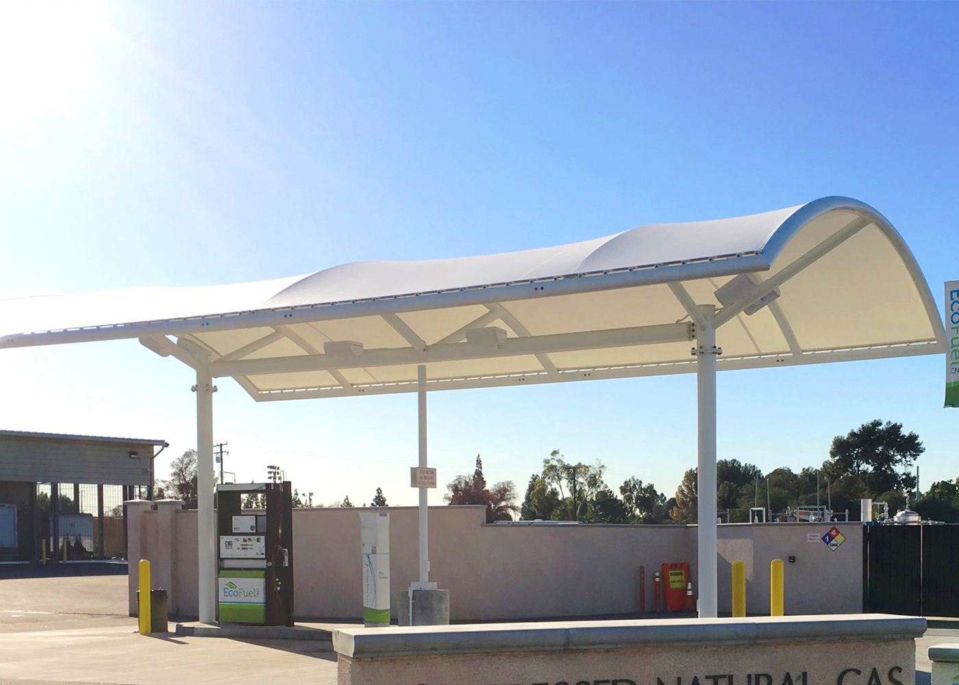 PTFE Architectural Fabric Tent Shade Shed Tensile Membrane Structure For Landscape