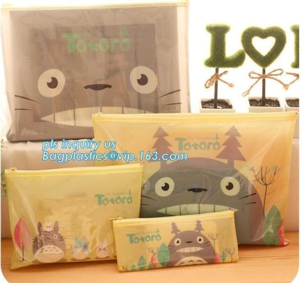 Boys girls solid color large capacity canvas pencil bag case, stationery pencil