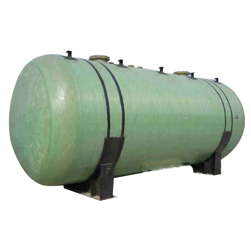 1400mm Green FRP Horizontal Tank 1200 Gallon For Finely Processed Underground Storage