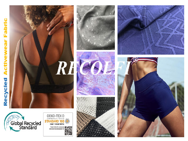 Nylon Spandex Repreve Fiber Activewear Made From Recycled Plastic
