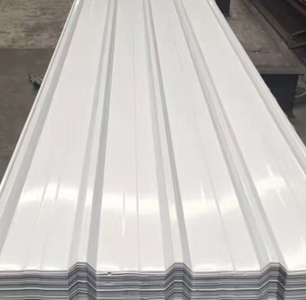 White Color Coated Corrugated Steel Sheets Z120 S320GD 0.7mm