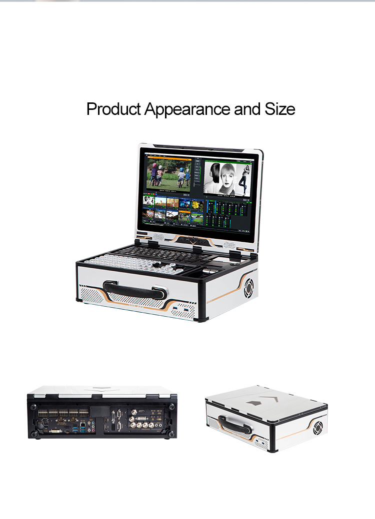 17.3 inch Tystvideo Live Stream Recording And Broadcasting Integrated Machine Director Switcher Vmix