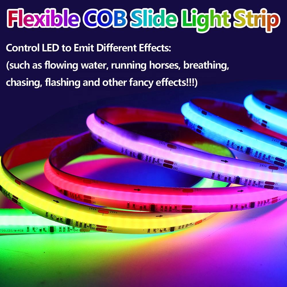 Full Color RGBW LED COB Strip Light 24V 720LEDs/M For Decoration
