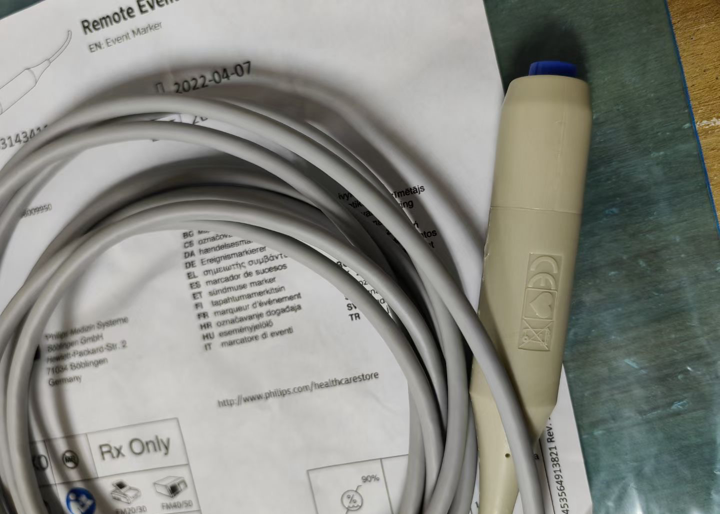 Philip FM20 FM30 Medical Device Consumables , Remote Event Marker For Fetal Monitor