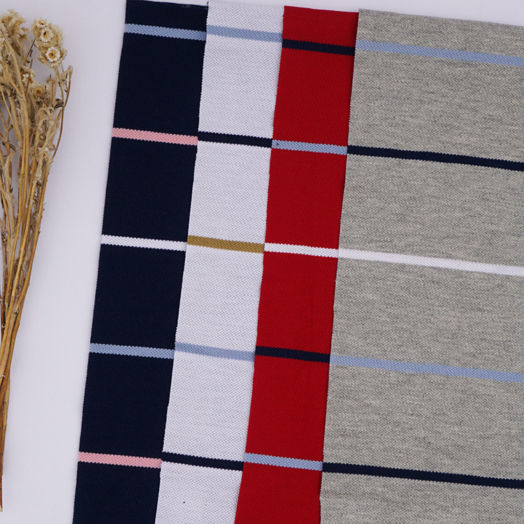 Comfortable Good Texture Fashionable Striped Material Fabric For Polo Shirt