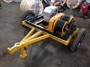 Buy cheap 5tons Double Capstan Drum Winch With Trailer Can Match Honda / Yamaha Gasoline Engine product