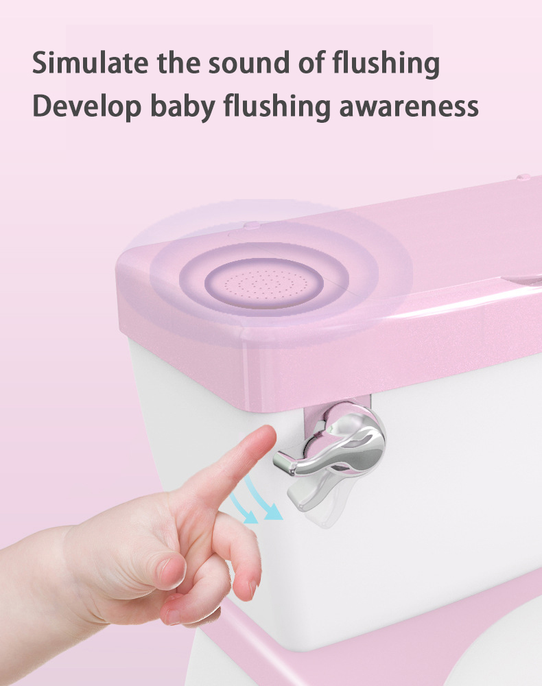 Grey/Pink/Blue Print Eco Friendly Baby Potty Toilet Trainer for Children