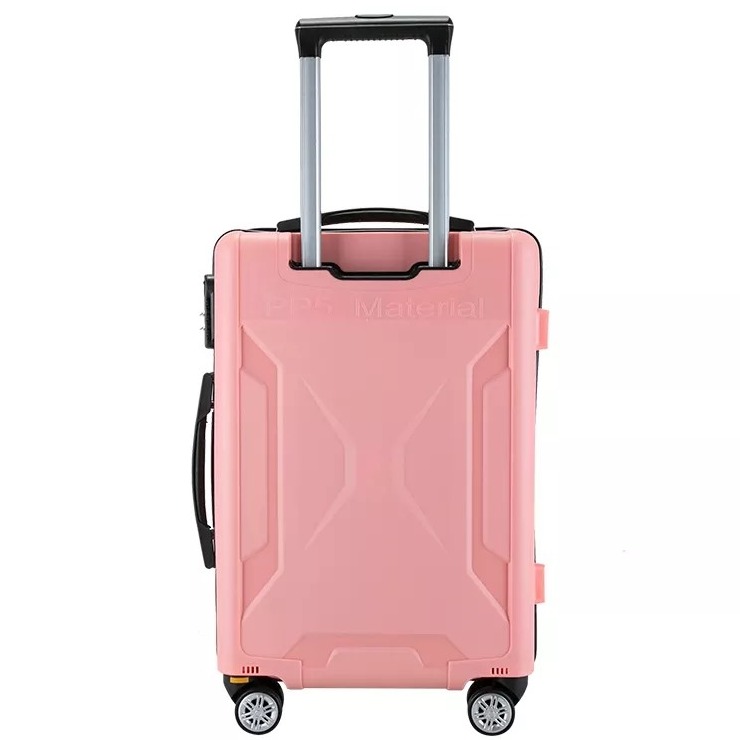 Polyester Lining Hard Shell Luggage Set 24'' Trolley Suitcase Tsa Luggage Lock 3 Pcs Pp Carry On