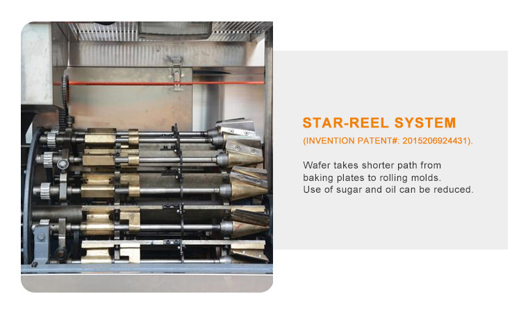 5000pcs/H Sugar Cone Production Line Cone Making Machine With 55 Baking Plates