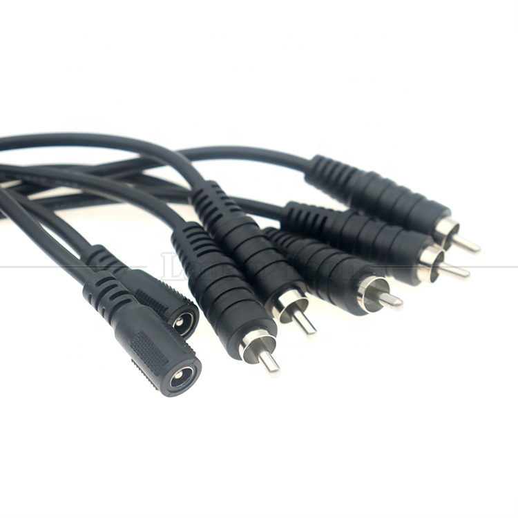 RCA Male to DC 5.5x2.5mm 5.5x2.1mm Female Plug Barrel Jack 12V DC Pedal Power Cable