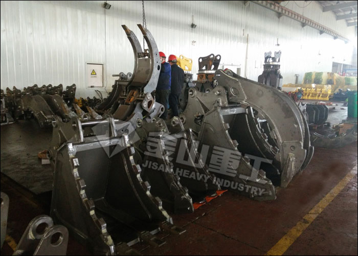 Non Rotary Excavator Grab Bucket Hydraulic Large Jaw Opening For CAT320 CAT330