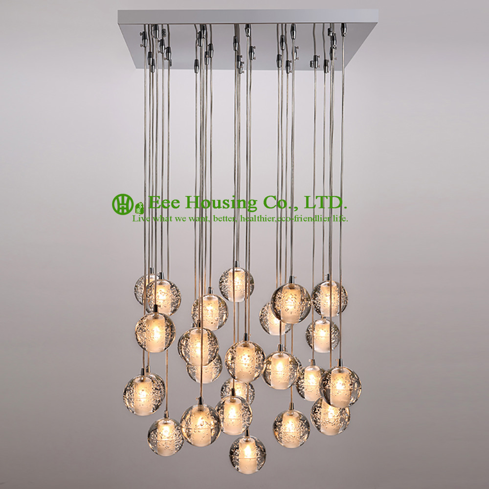 Beautiful Color Crystal Sphere Lamp Led Bulb Lighting Pendant Light