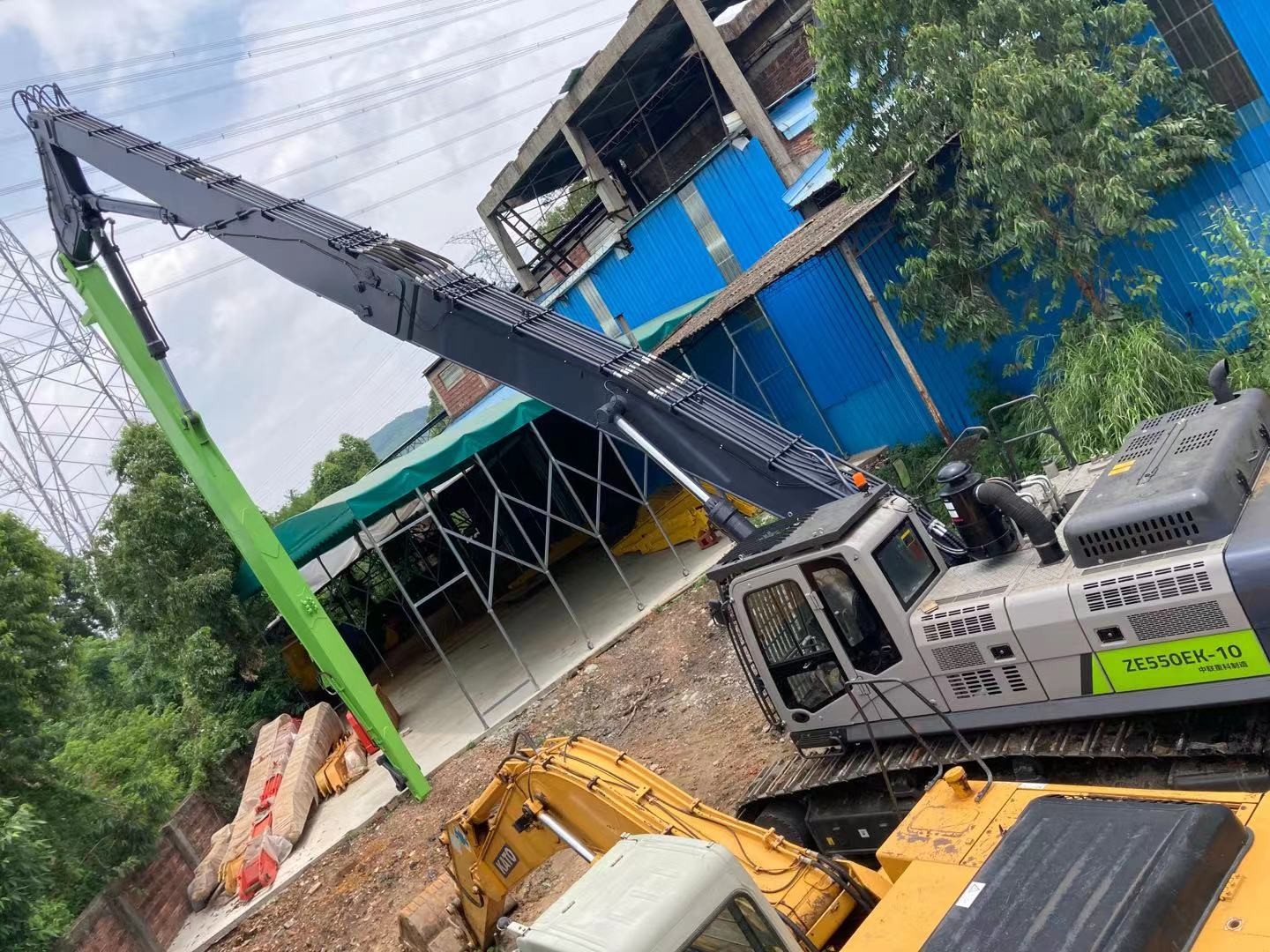 Q355B Q690D High Reach Demolition , 28m Long Reach Arm Boom For Excavators